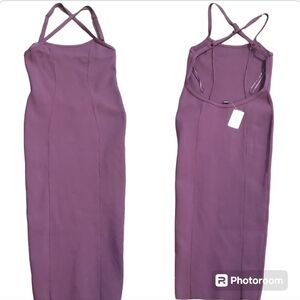 Windsor Bodycon Purple Slip Midi Dress sz S